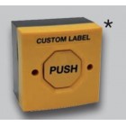 STI SS3-5Y60-CL Pneumatic Timer Button Dual Mount SPC Yellow Custom label